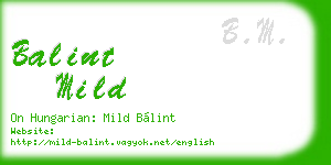 balint mild business card